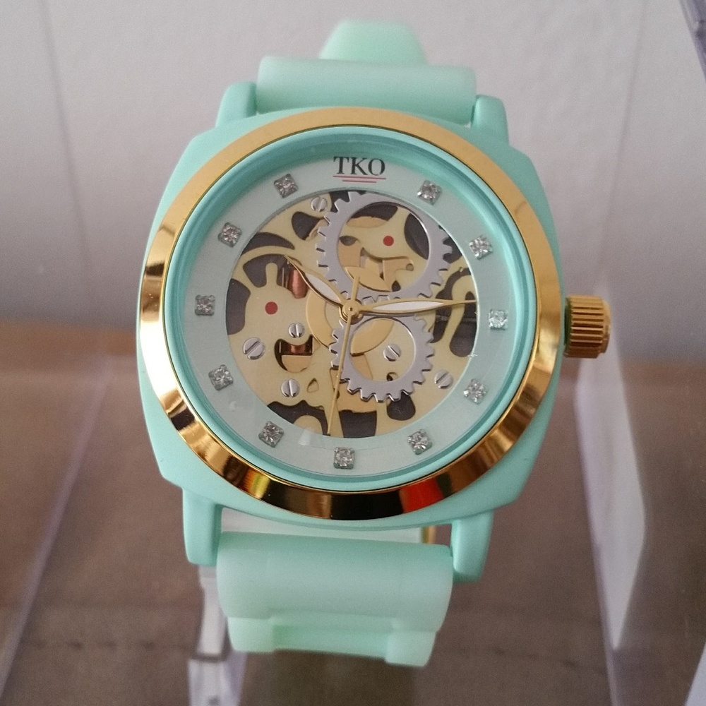 Brand New TK Orlogi Milano Skeleton Rubber Watch
